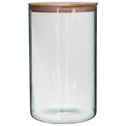 4 Litre Round Glass Jar with Bamboo Lid