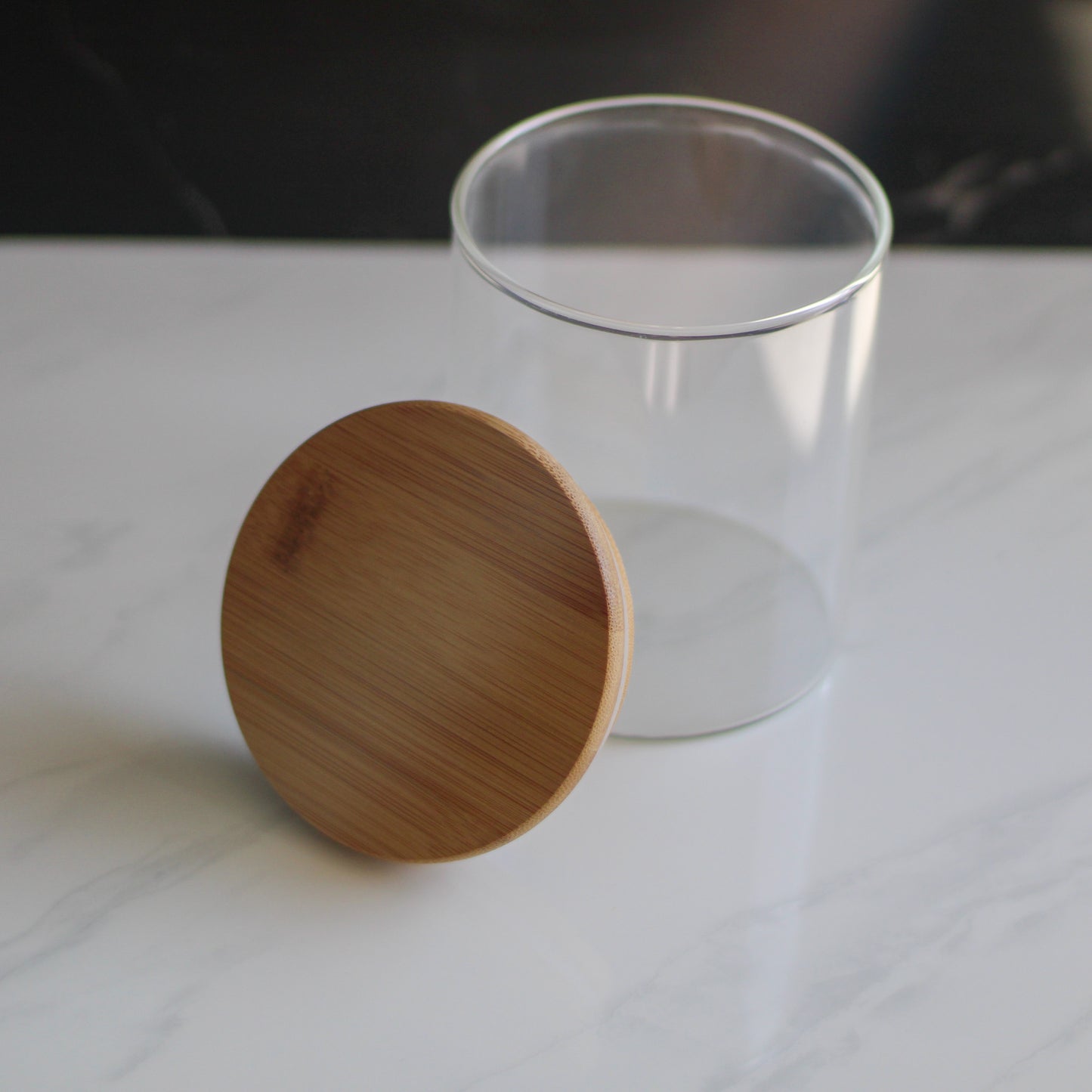 Set of 3 Glass Jars with Labels