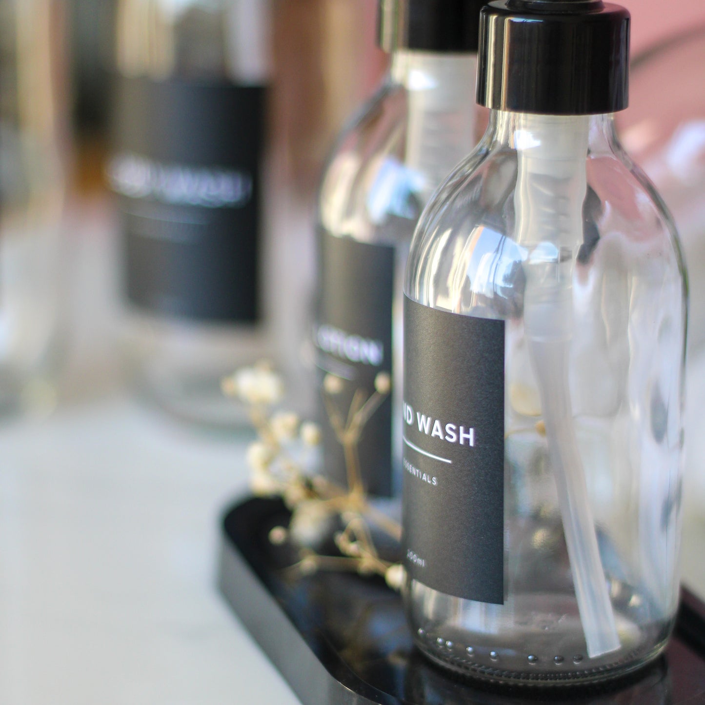 200ml Clear Glass Pump Dispenser