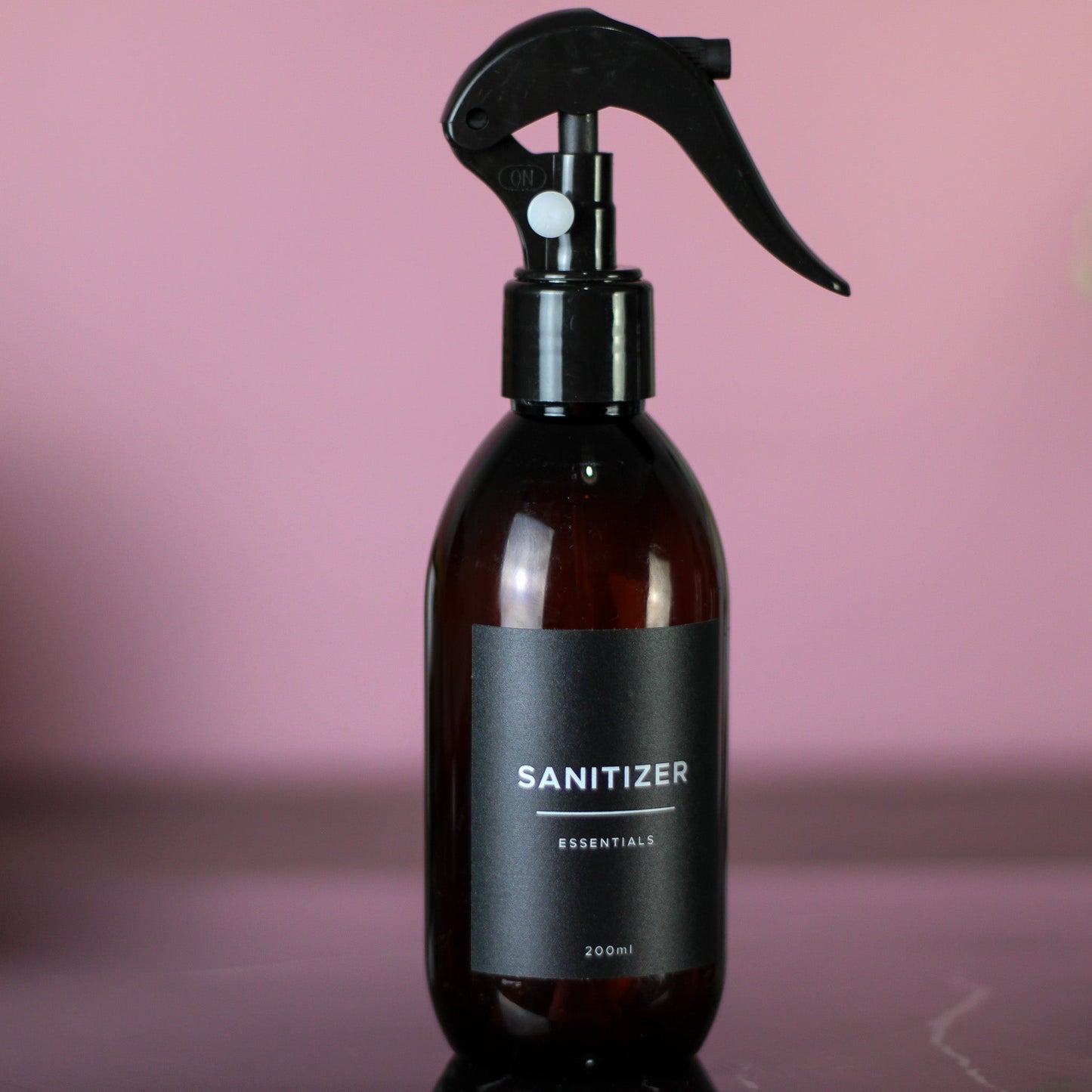 Amber PET Plastic Bottle with Mini Trigger Spray