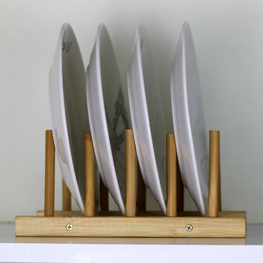 Bamboo Plate Organiser