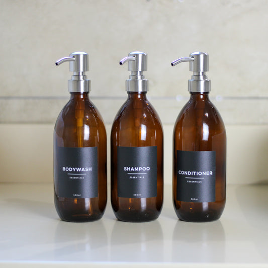 500ml Glass Dispenser with Metal Pump