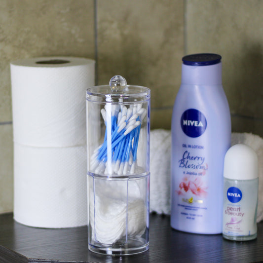 2-part Ear Bud & Cotton Pad Storage