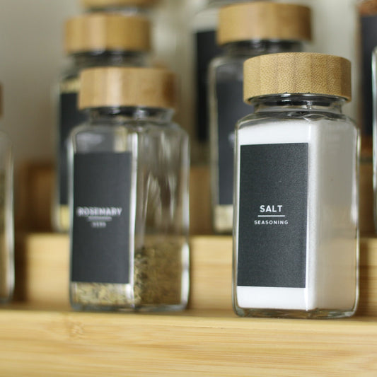 Minimalist Spice Labels Kit | 35 Pre-Printed 3x6cm