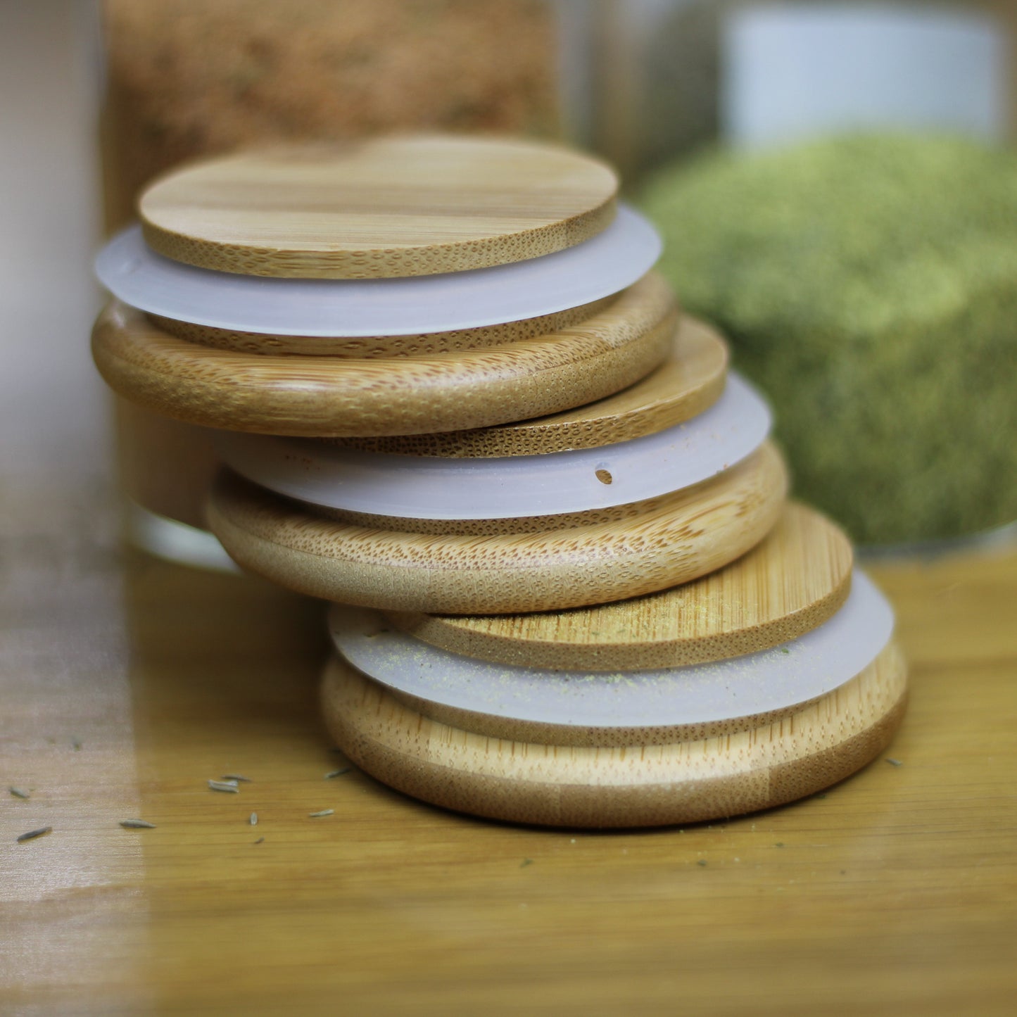 200ml Round Glass Jars with Bamboo Lid