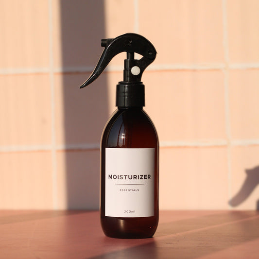 Amber PET Plastic Bottle with Mini Trigger Spray