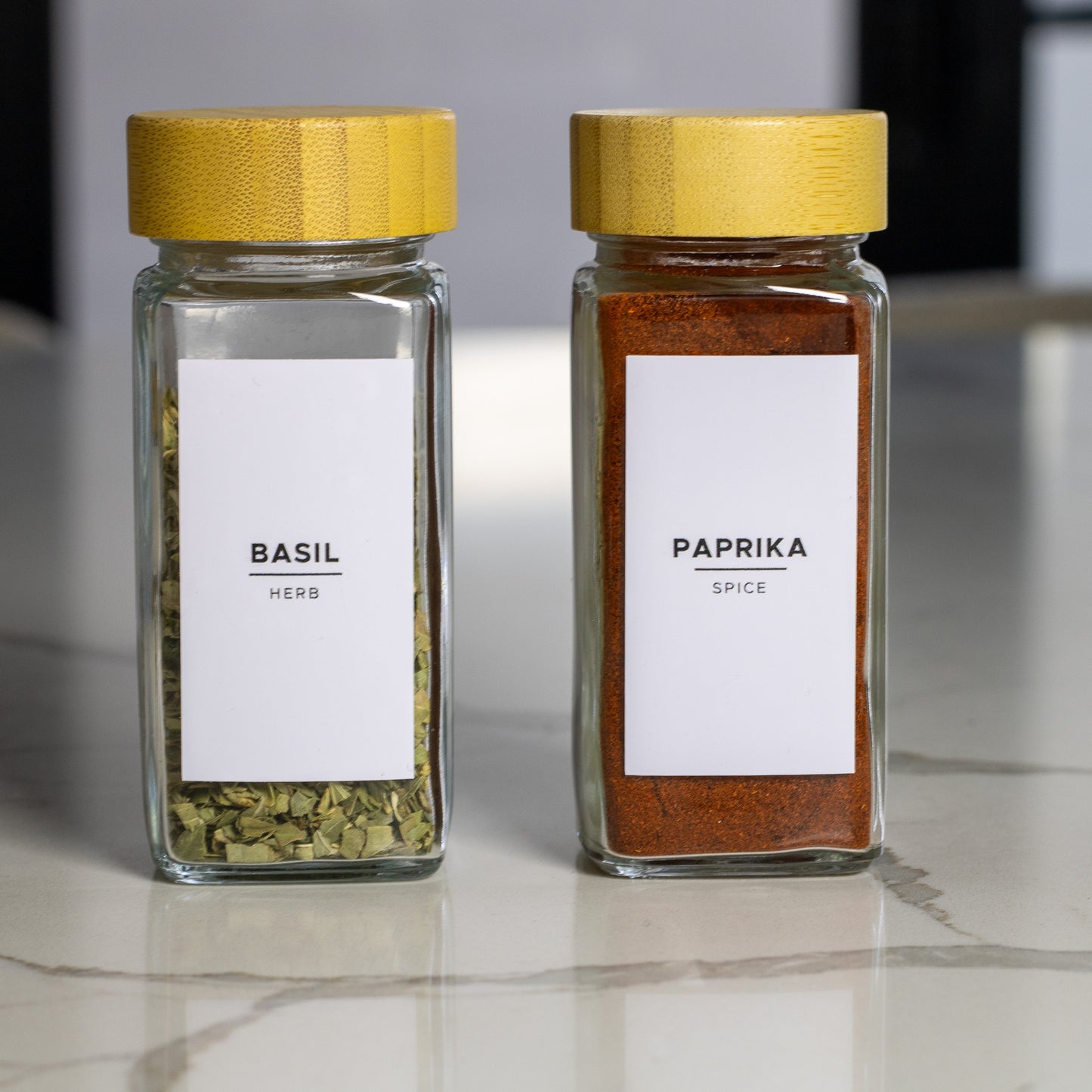 Spice Jars with Bamboo Lid