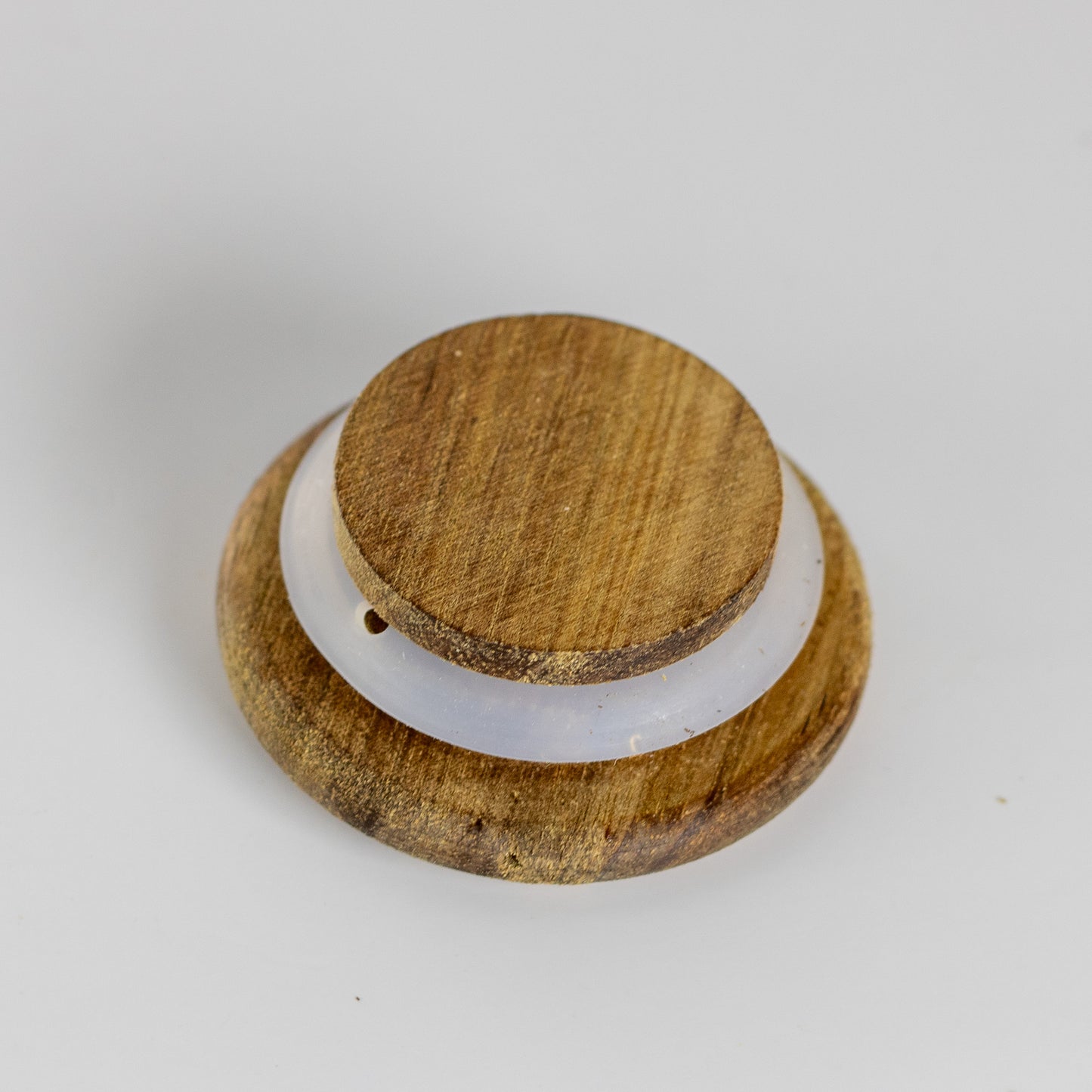 180ml Rustic Square Glass Jar with Acacia Lid