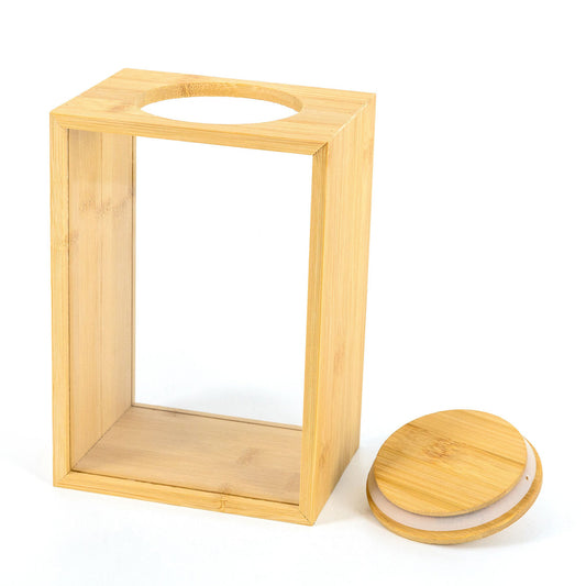 Bamboo & Acrylic Storage Container - Medium