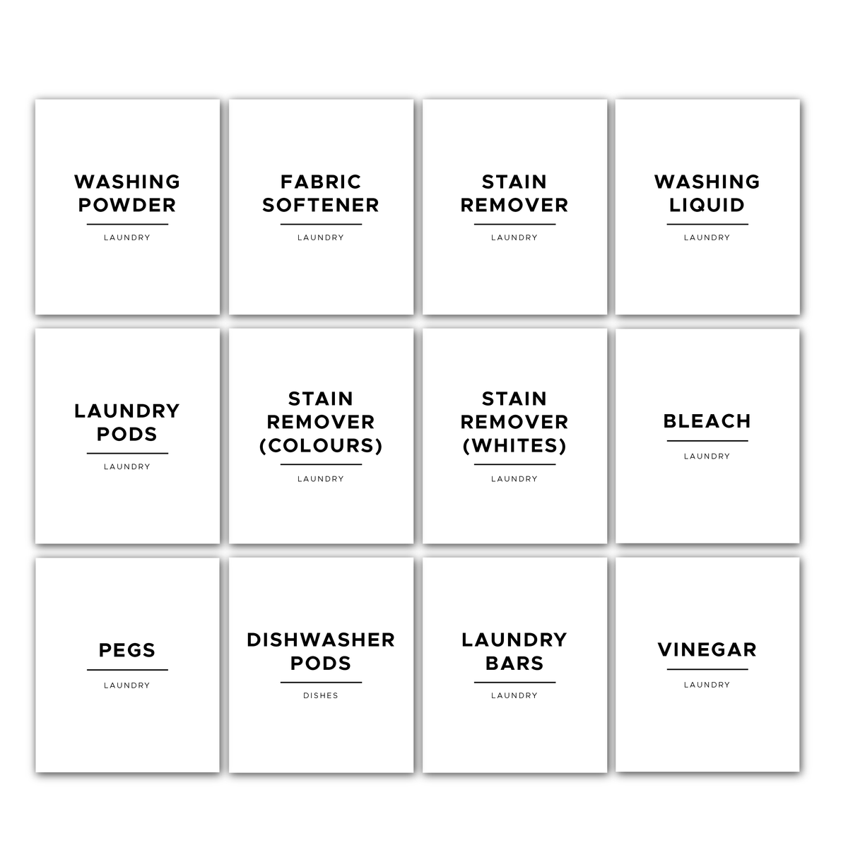 Clearance Sale: Premade Laundry Label Sets