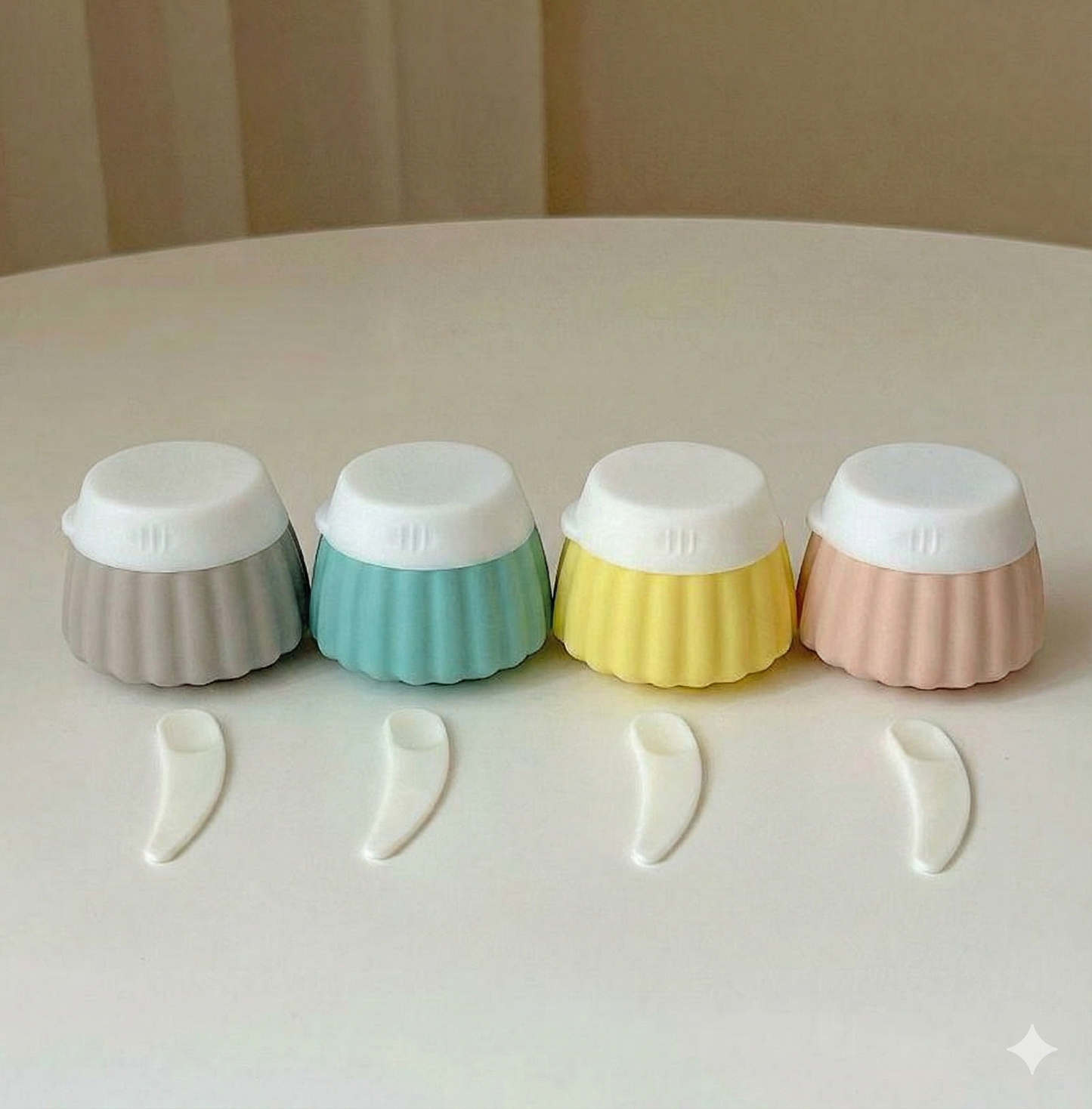 4-pack Refillable Travel silicone jars - 40ml