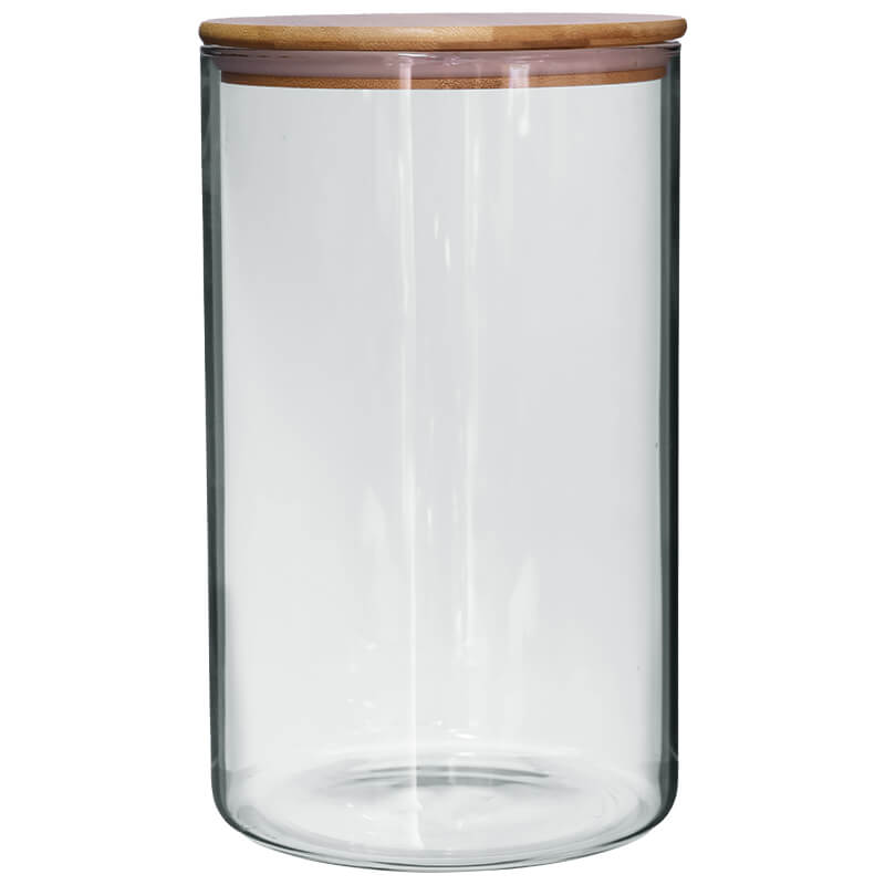 4 Litre Round Glass Jar with Bamboo Lid