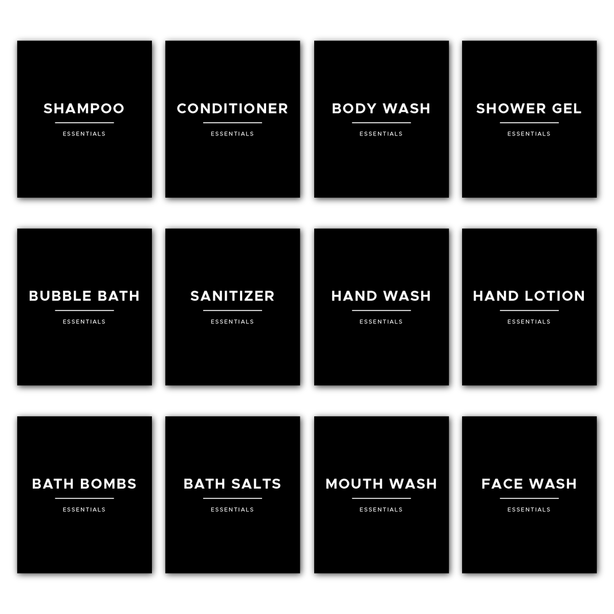 Labels Batroons Premade Bathroom Labels – The Little Things