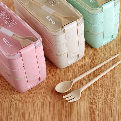 Compact 3-layer Lunch Box