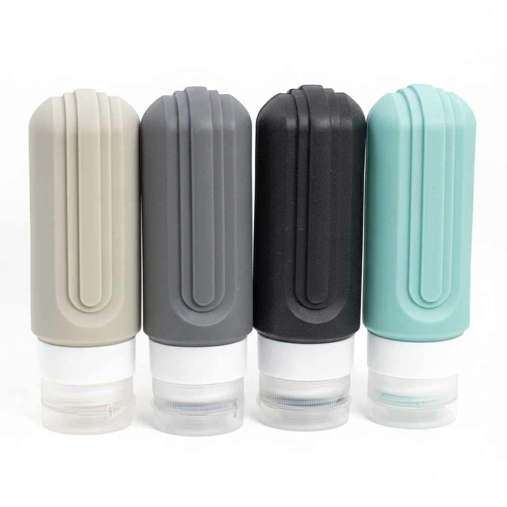 4-pack Refillable Travel silicone bottles - 90ml