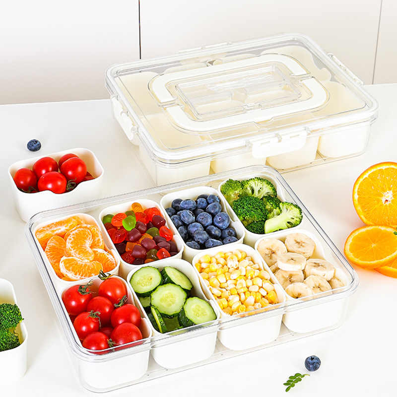 Snack box/ Travel serving tray 8 compartments