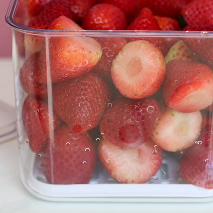 Fridge Fruit And Veggie Drain Box with lid