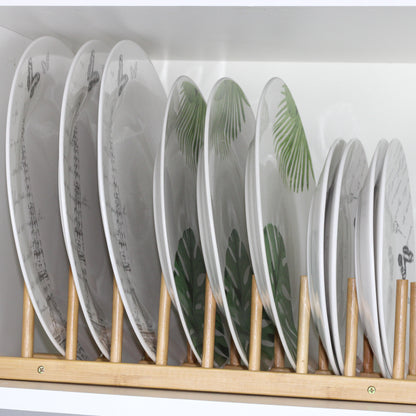 Bamboo Plate Organiser