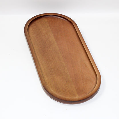 Dark Wood Oval Tray