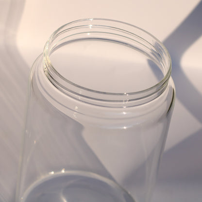 Round Glass Jar with Acacia Lid