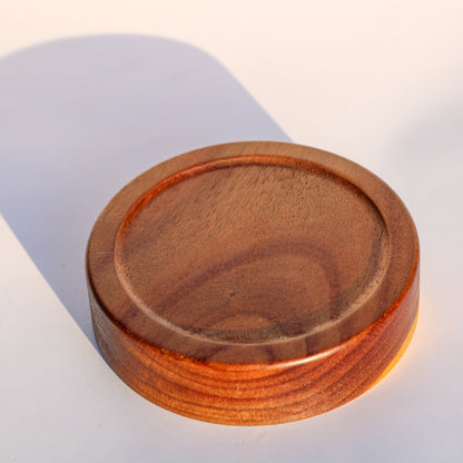 Round Glass Jar with Acacia Lid