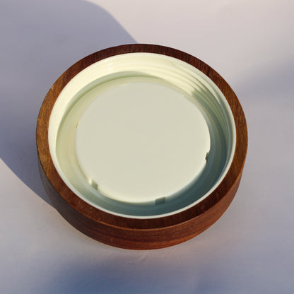 Round Glass Jar with Acacia Lid