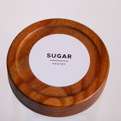 Round Glass Jar with Acacia Lid