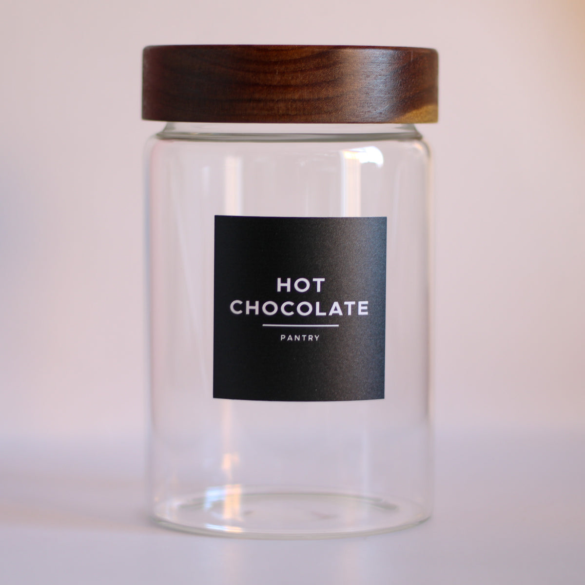 Round Glass Jar with Acacia Lid