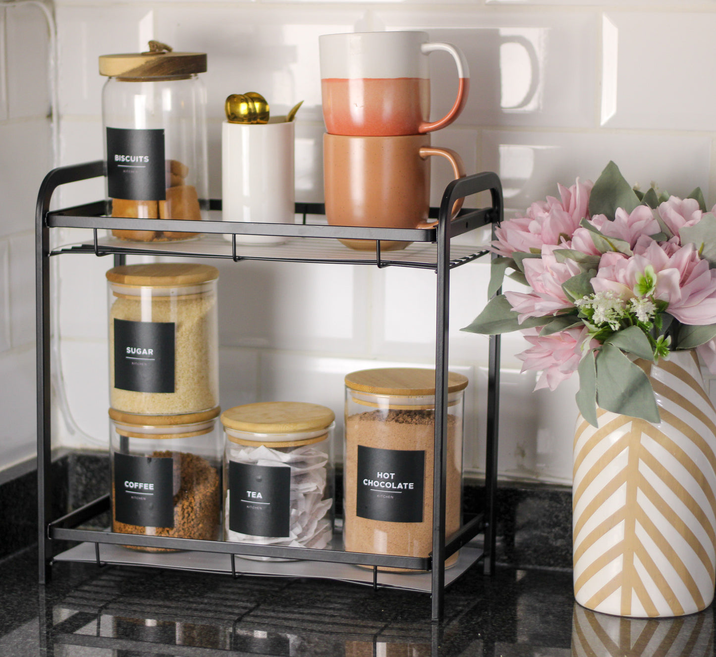 2-tier shelf organizer