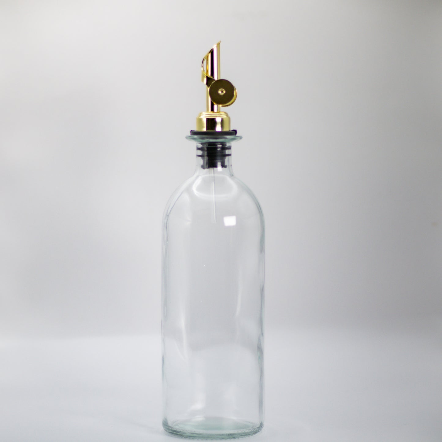 Glass Oil Dispenser Bottle with gold pourer 500ml