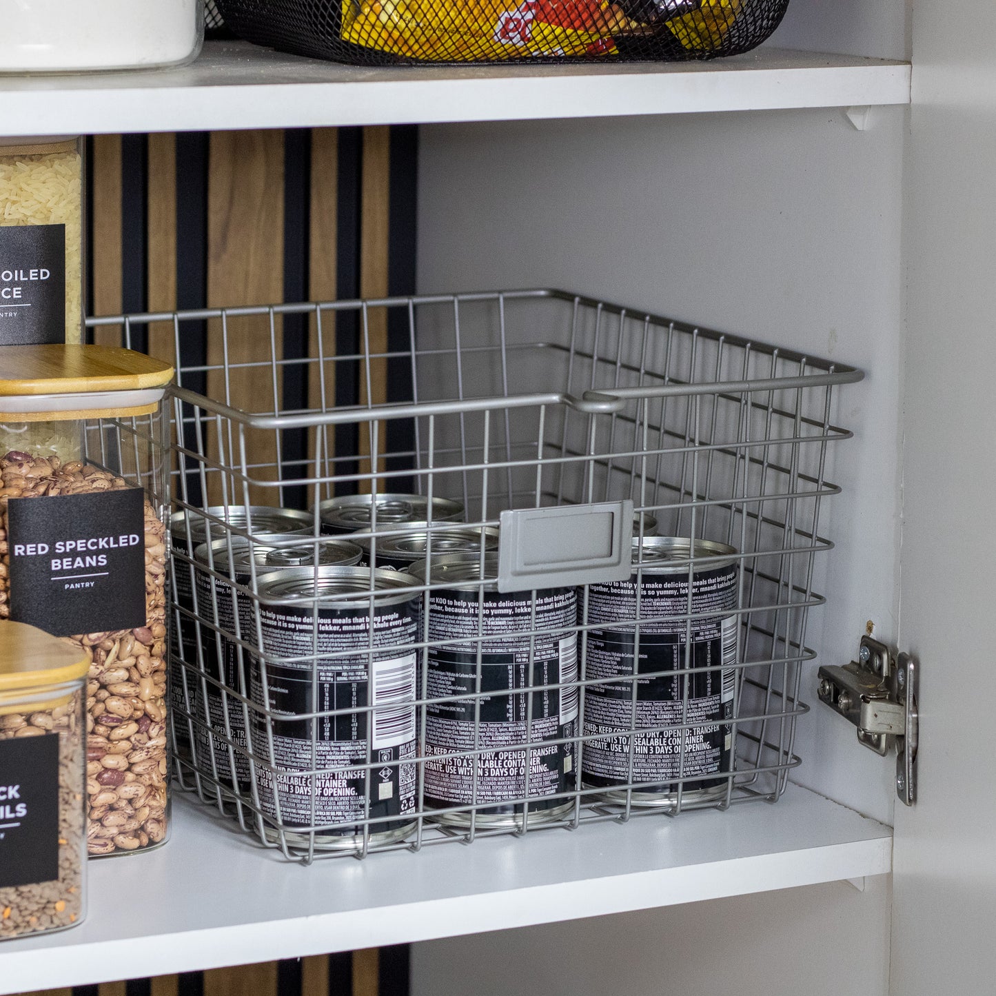 Wire Storage Storage Basket with Label Plate