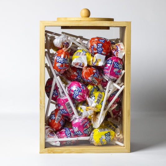 Bamboo & Acrylic Storage Container - Medium