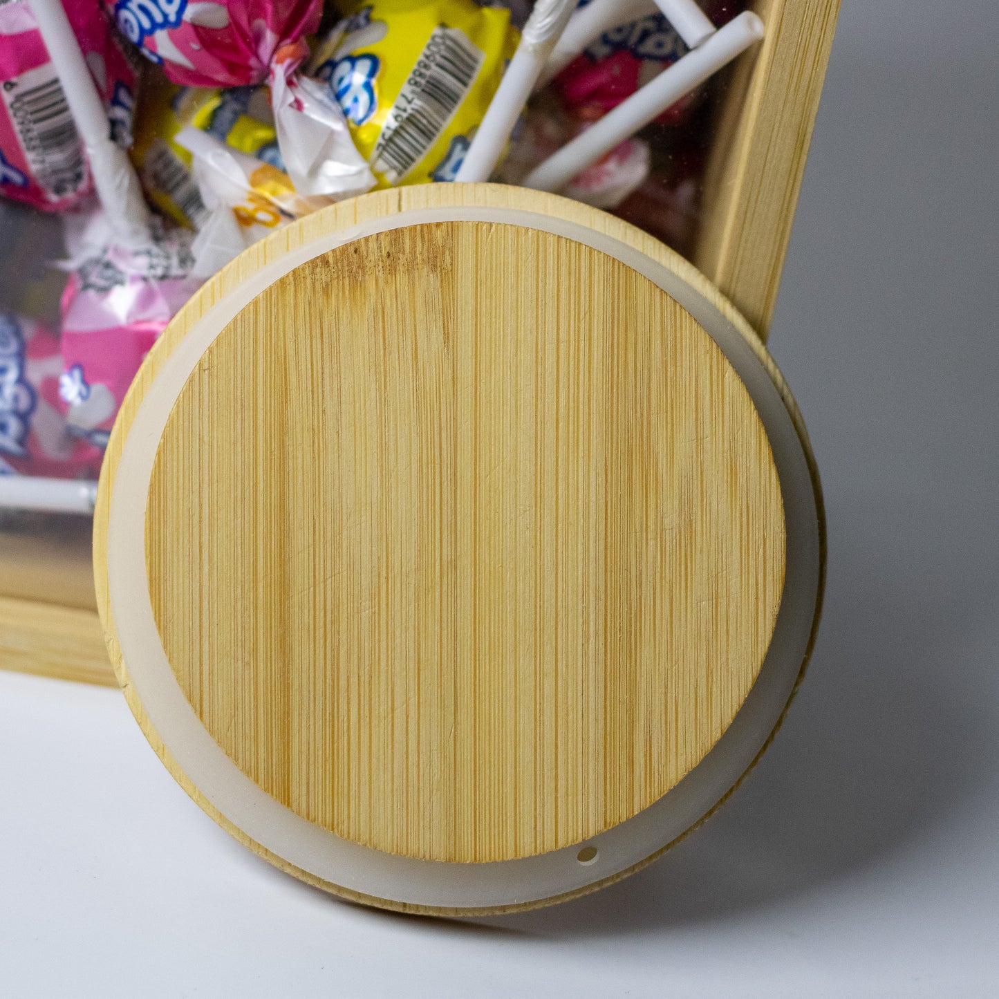 Bamboo & Acrylic Storage Container - Medium
