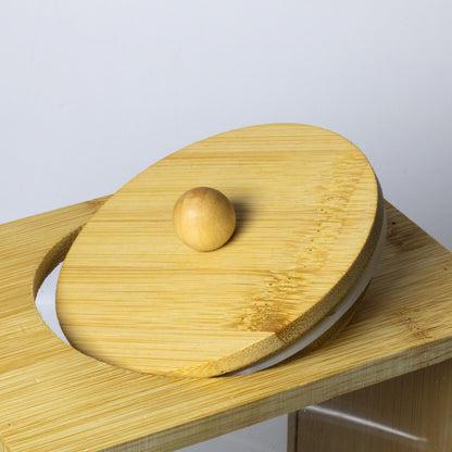 Bamboo & Acrylic Storage Container - Medium