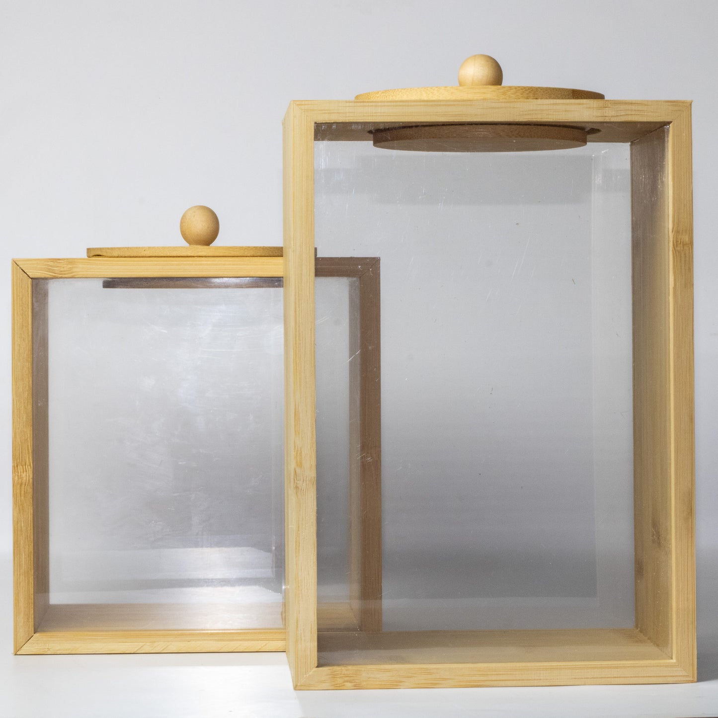 Bamboo & Acrylic Storage Container - Medium