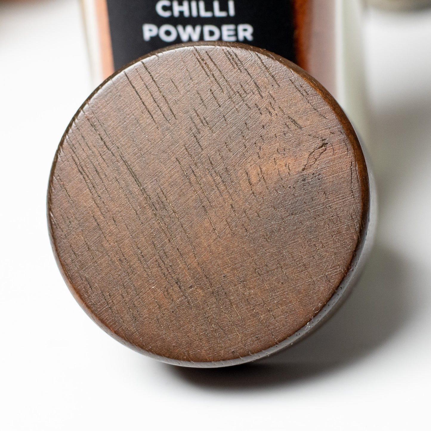 Set of 12 Spice Jars with Walnut Lid