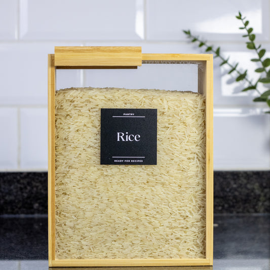 Bamboo & Acrylic Storage Container - 3L