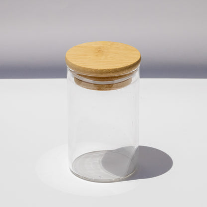 13-Piece Bamboo & Glass Jar Set with Stand