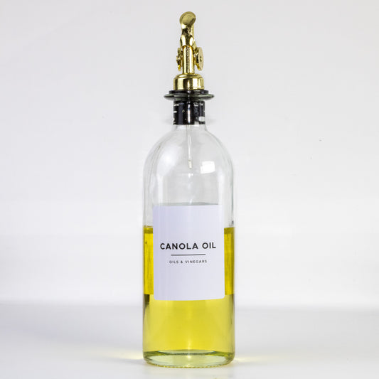 500ml Glass Oil Dispenser with Gold Self-closing Pourer