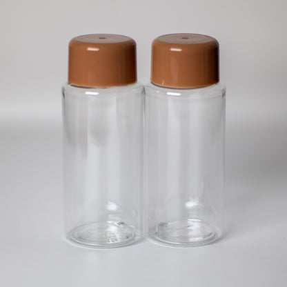 7-Piece Refillable Travel Bottle Set (Brown