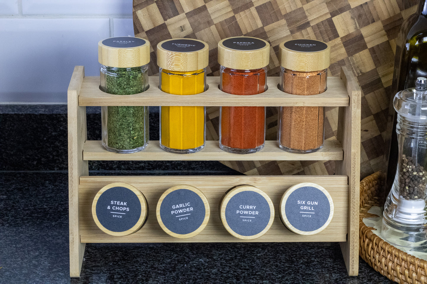 Round Spice Labels Kit | 36 Pre-Printed 4cm