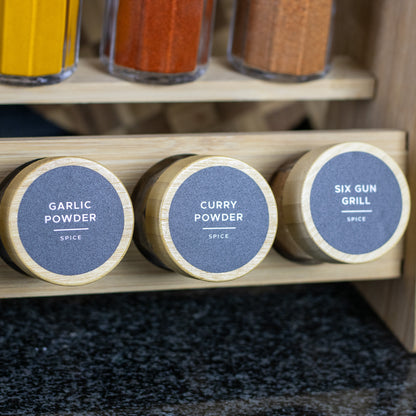 Round Spice Labels Kit | 36 Pre-Printed 4cm