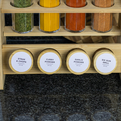 Round Spice Labels Kit | 36 Pre-Printed 4cm