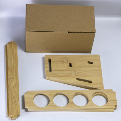 2-Layer Bamboo Spice Rack Set (8 x 100ml Jars)