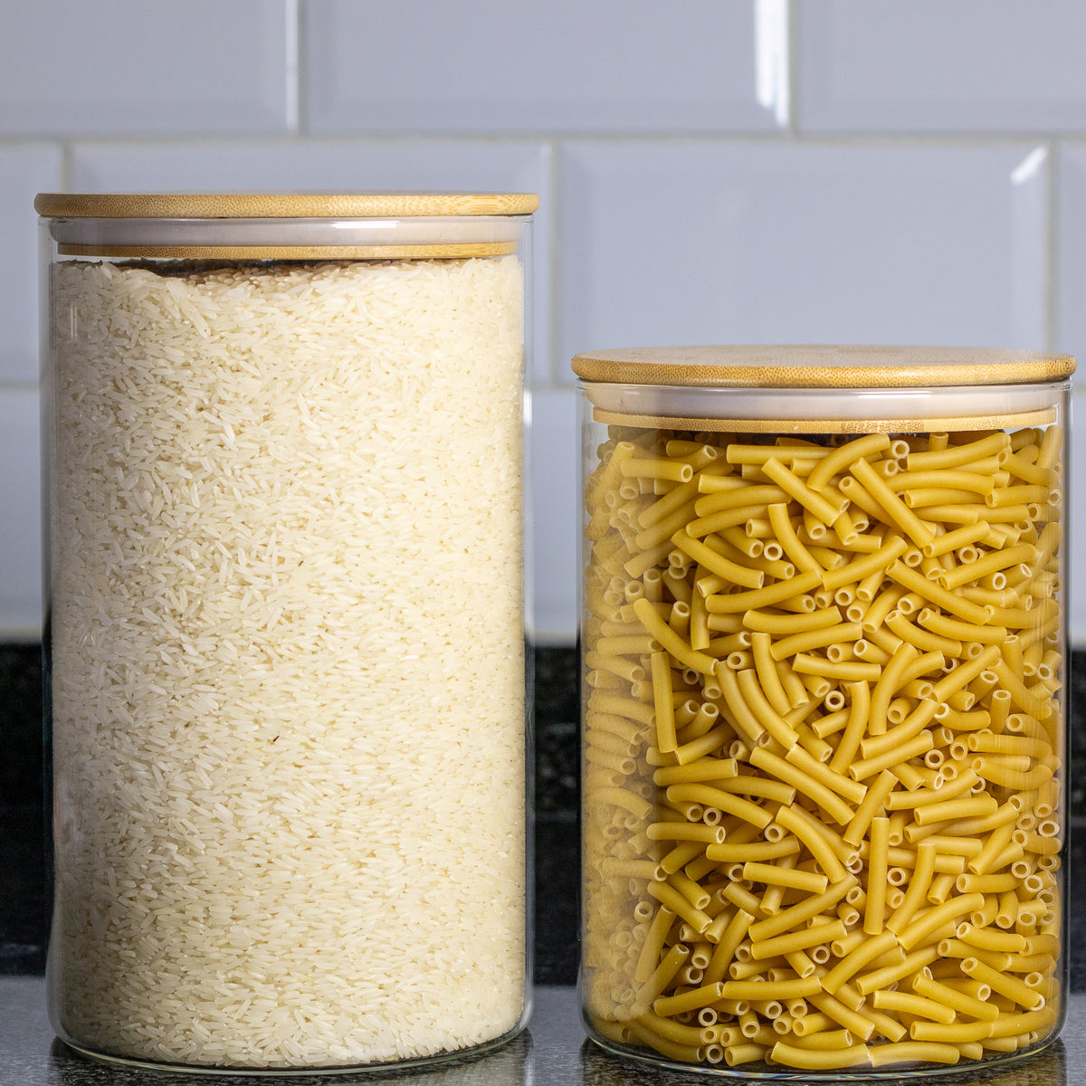 Large Glass Pantry Jar with Bamboo Lid | 3L & 4L