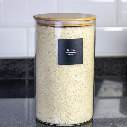 4 Litre Round Glass Jar with Bamboo Lid