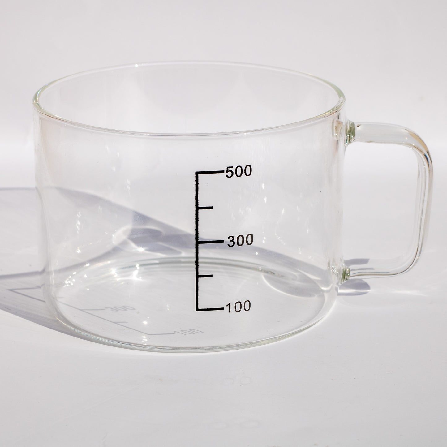Glass Grain Dispenser with Bamboo Stand & Measuring Cup