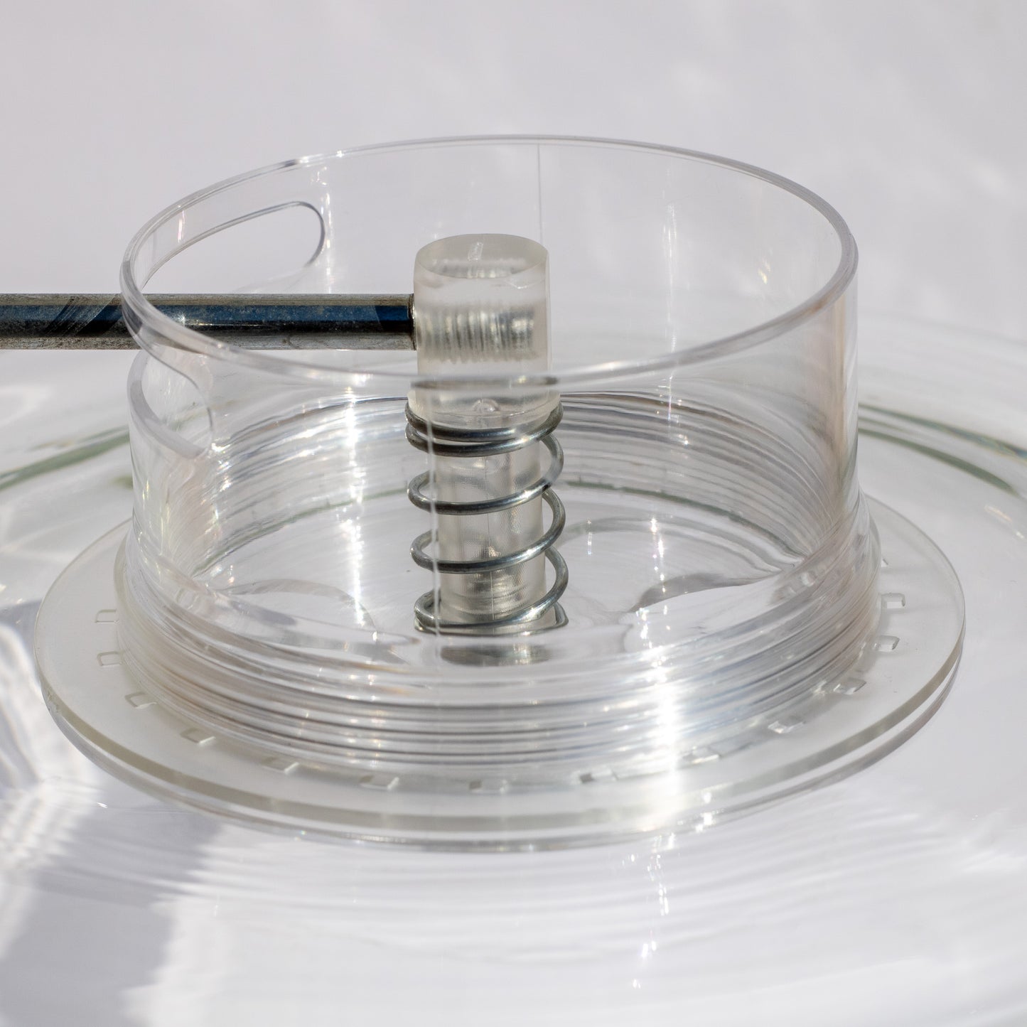 Glass Grain Dispenser with Bamboo Stand & Measuring Cup