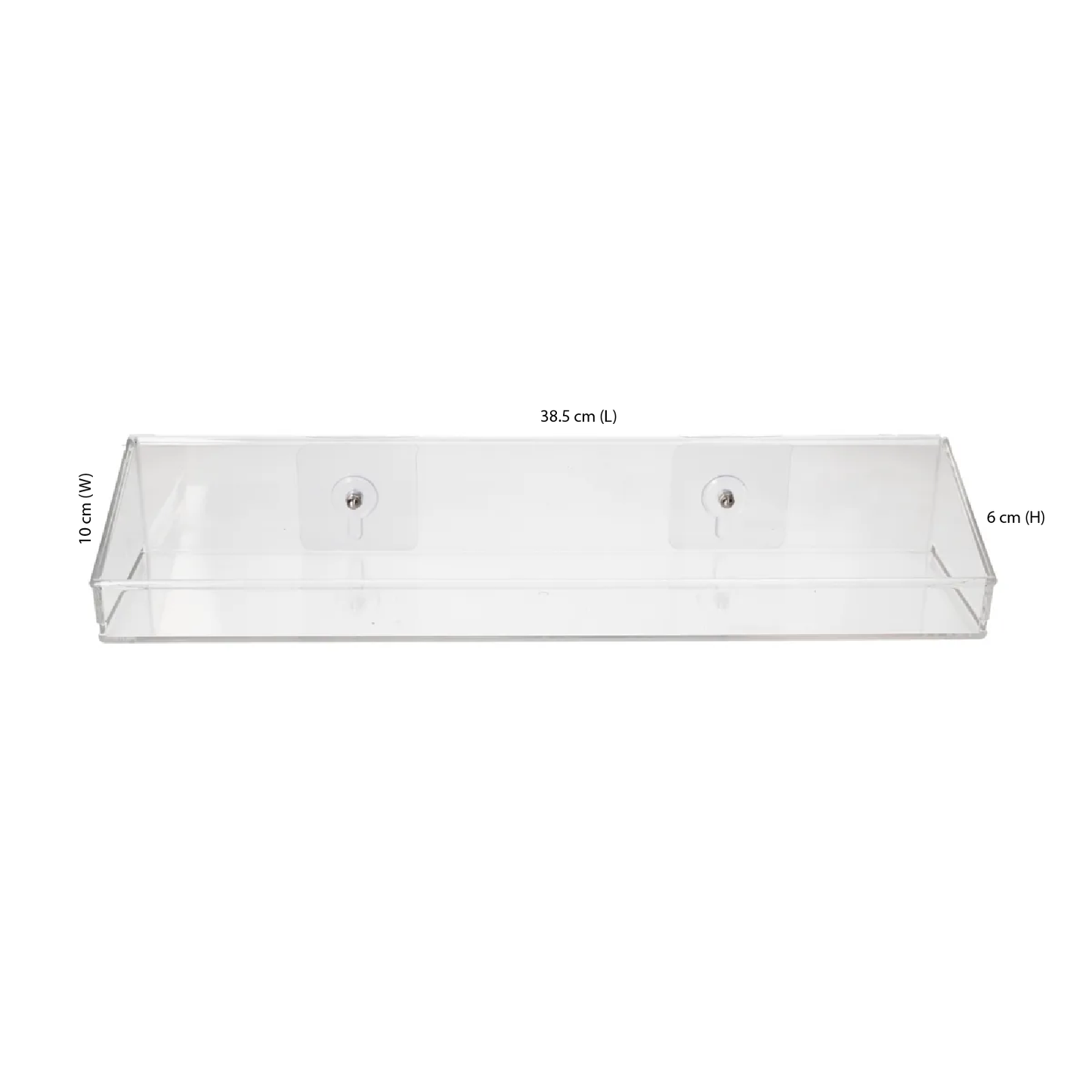 Set of 2 acrylic floating shelves