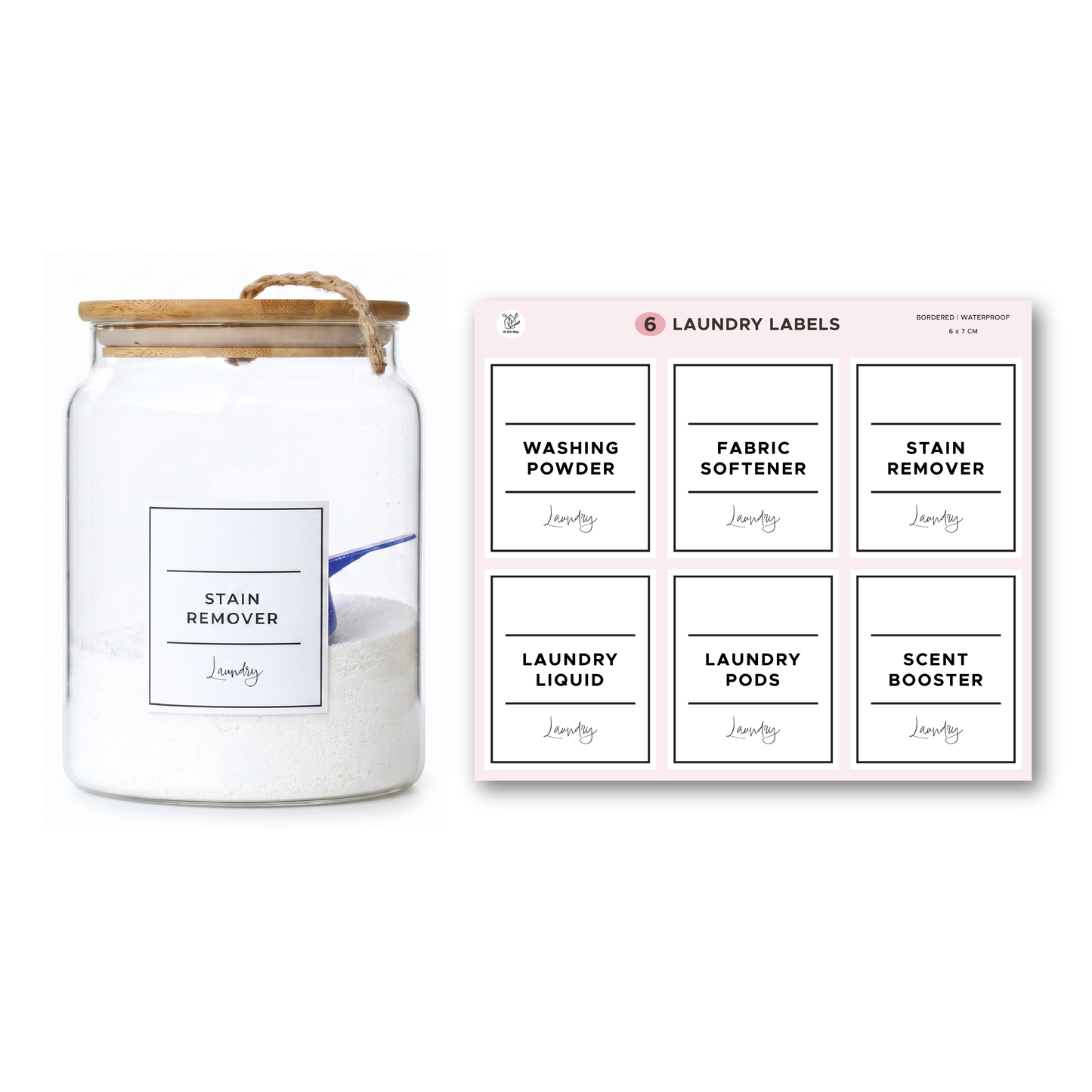 Laundry Label Set | 6 Pre-printed Labels